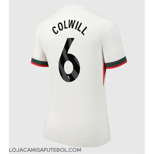 Camisa de Futebol Chelsea Levi Colwill #6 Equipamento Secundário Mulheres 2025-26 Manga Curta